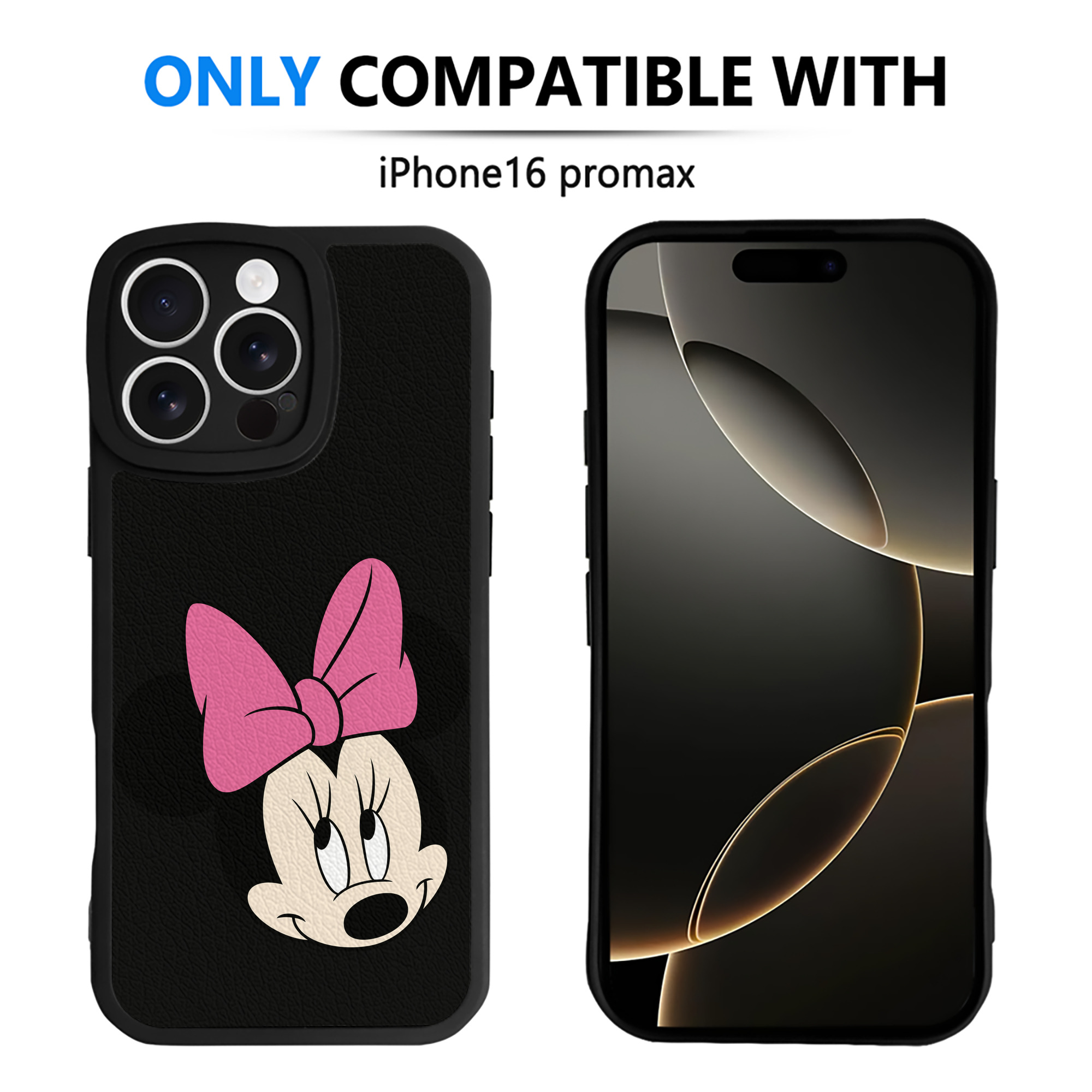 （画像用） ミッキーマウス Mickey Mouse 【iPhone 16シリーズ対応】シリコンスマホケース（レザー調） 材質：シリコン